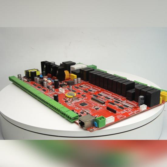 Red soldermask Industry Control Electronics PCB Assembly